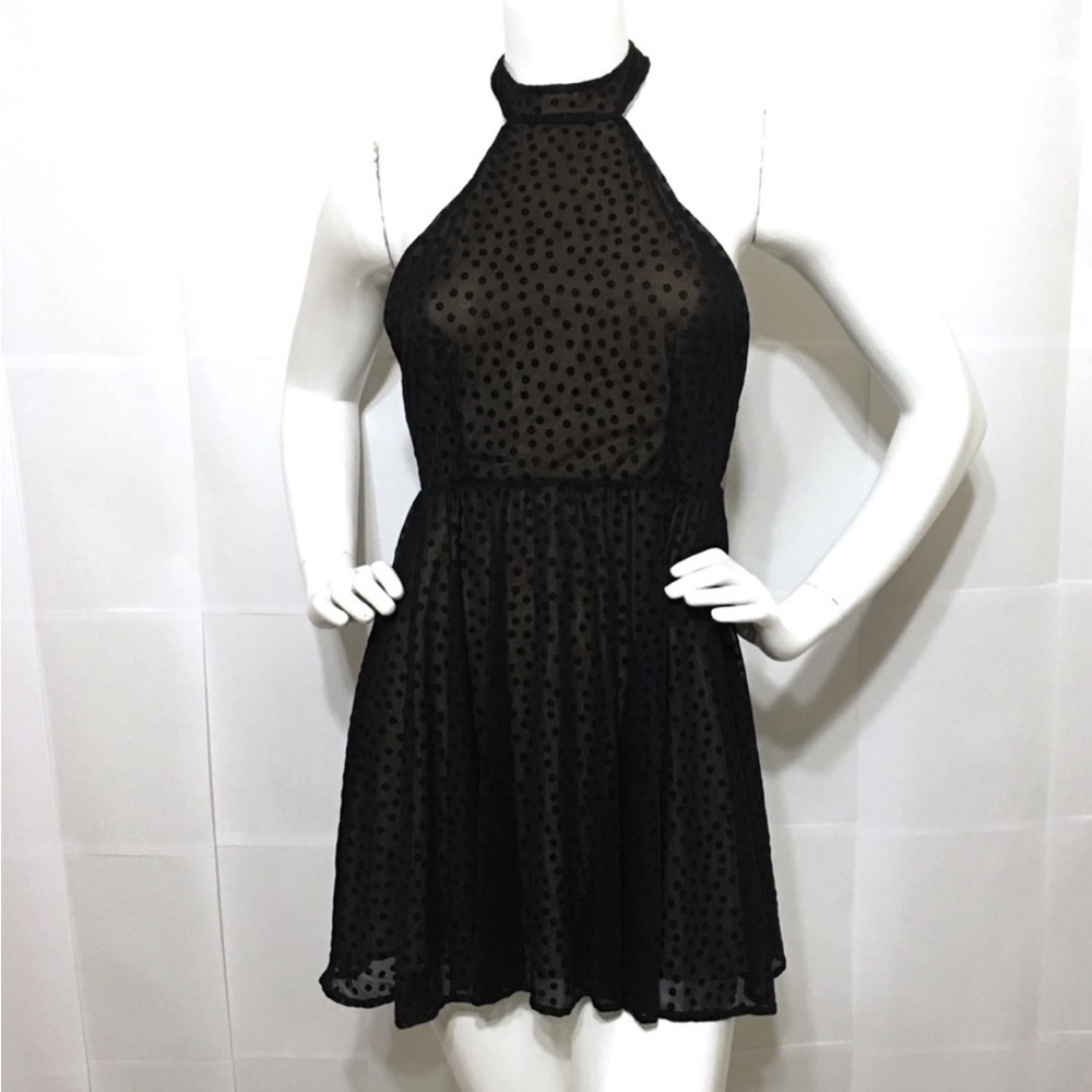 For Love and Lemons Halter Polka Dot Dress XS